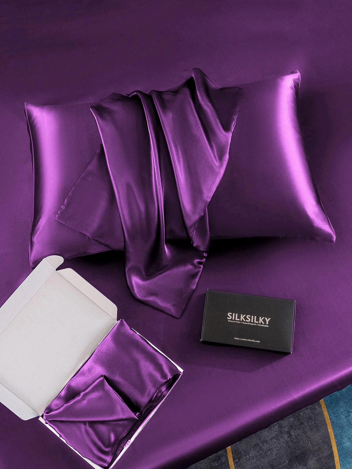 19Momme 100% Mulberry Silk Pillowcase - Hidden Zipper - Image 112