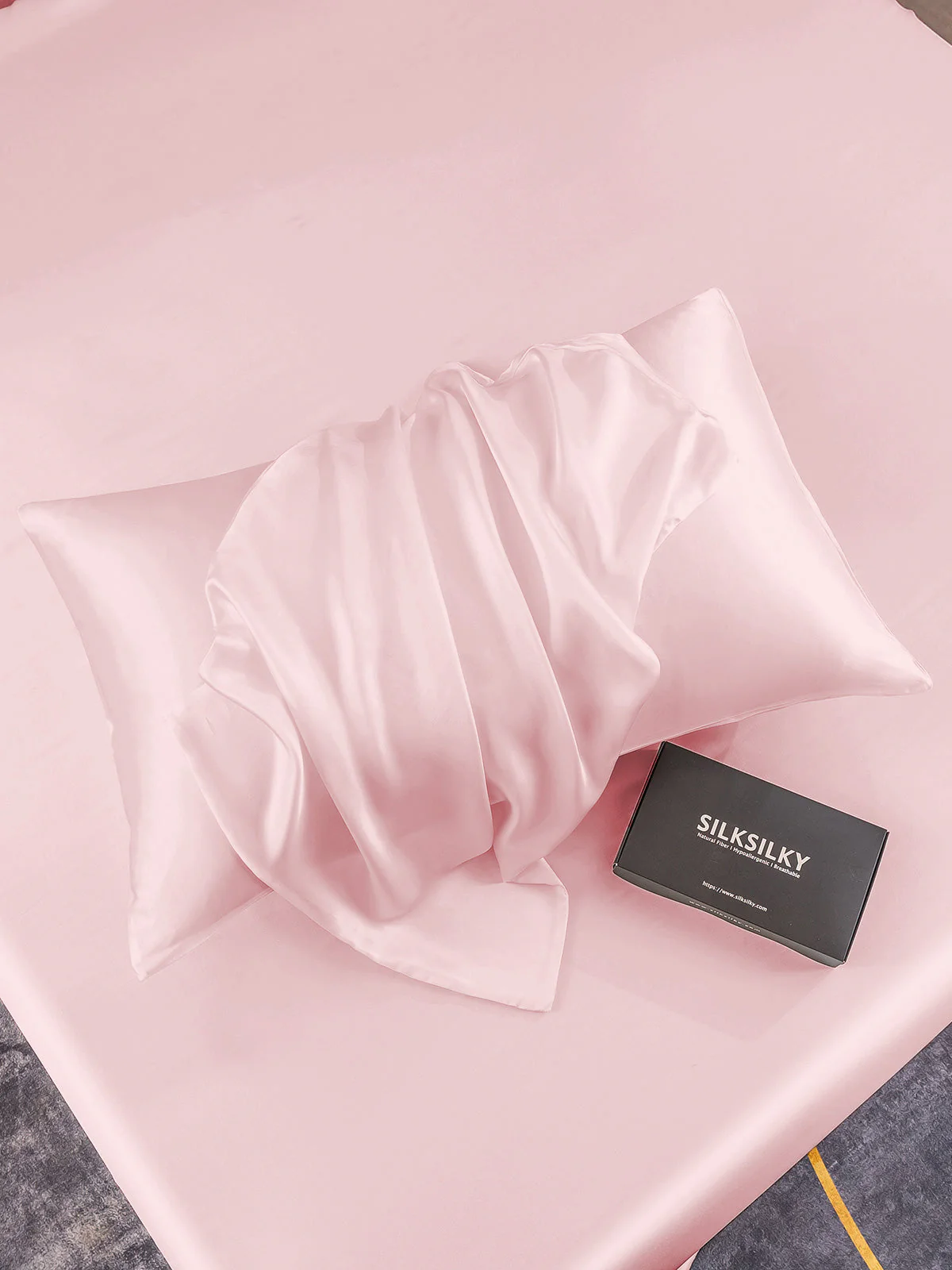 19Momme 100% Mulberry Silk Pillowcase - Hidden Zipper - Image 20