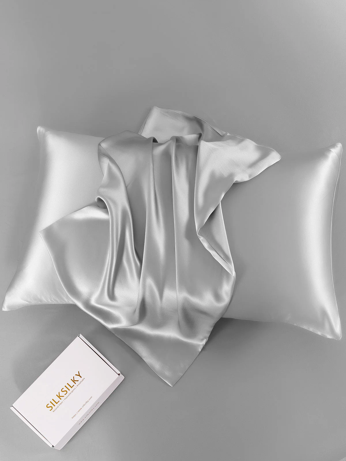 19Momme 100% Mulberry Silk Pillowcase - Hidden Zipper - Image 56