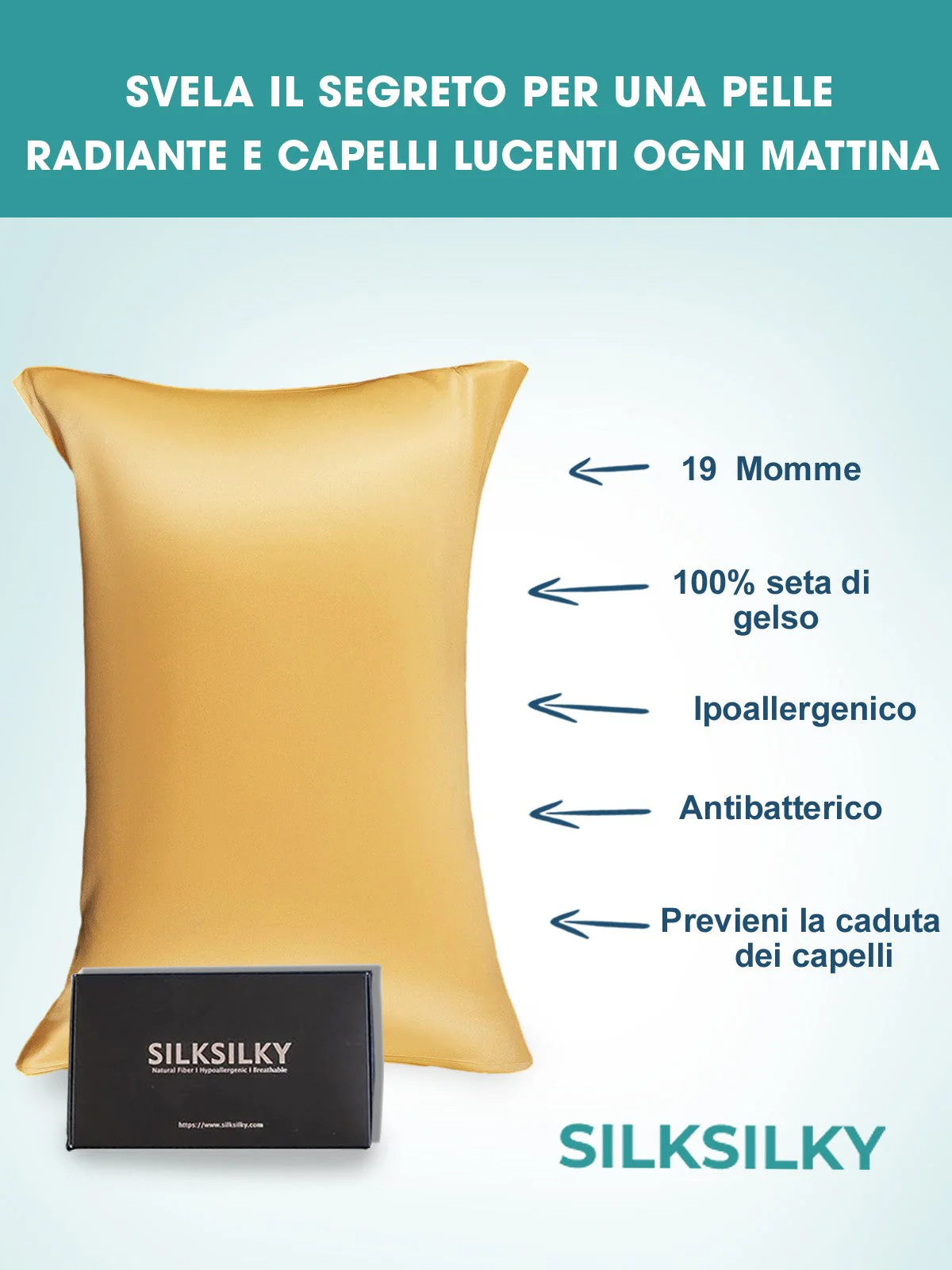 19Momme 100% Mulberry Silk Pillowcase - Hidden Zipper - Image 60