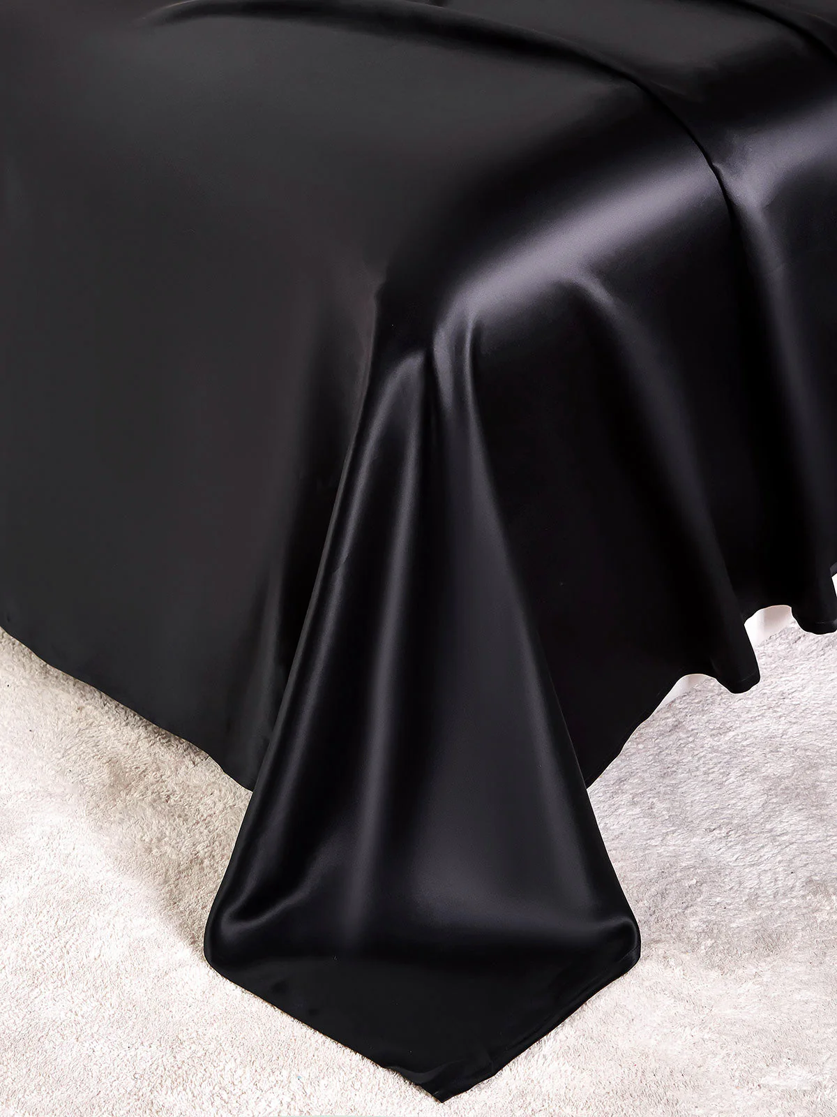 22Momme Silk 4Pcs Set Fitted&Flat Sheets+2x Pillowcases - Image 7