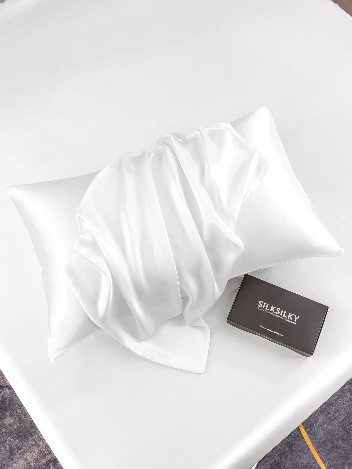 2Pcs 19Momme Pure Silk Pillowcases Bundle - Hidden Zipper - Image 18