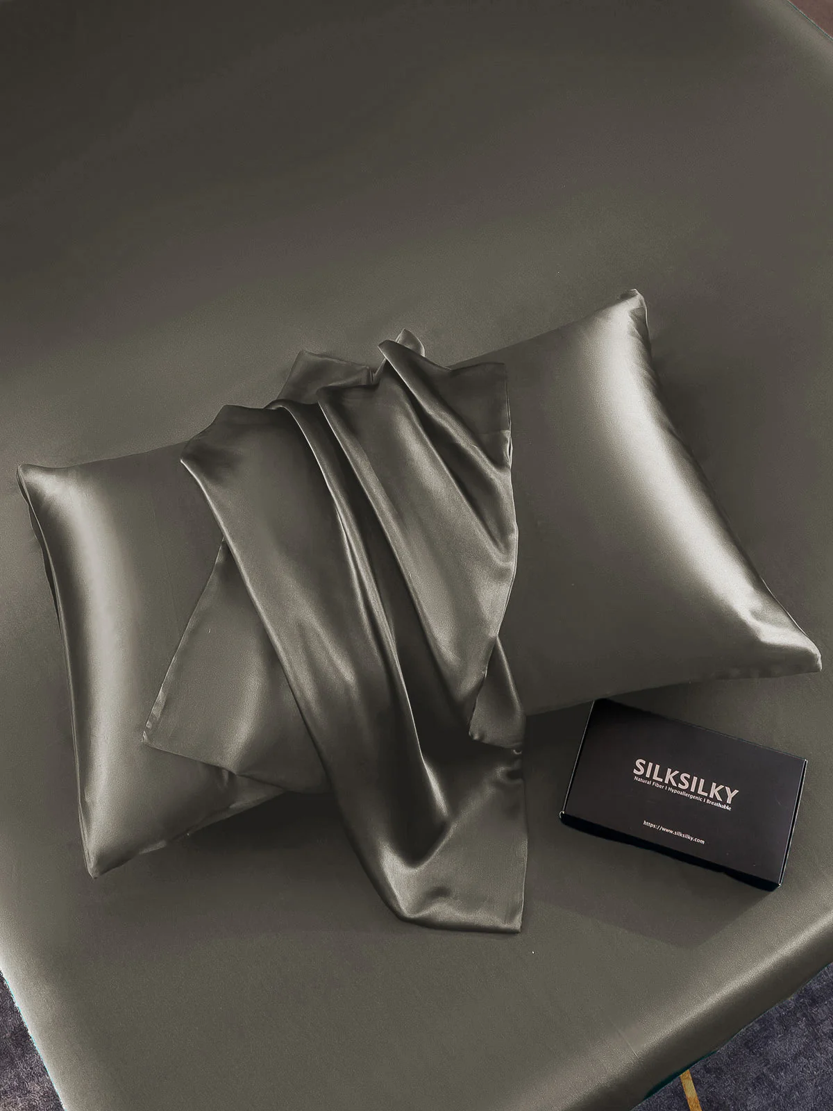 2Pcs 19Momme Pure Silk Pillowcases Bundle - Hidden Zipper - Image 36