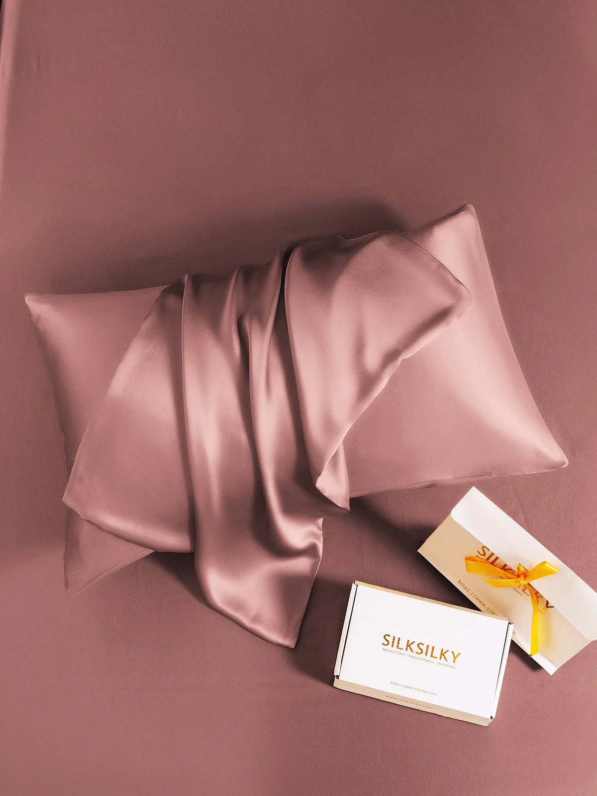 2Pcs 19Momme Pure Silk Pillowcases Bundle - Hidden Zipper - Image 74