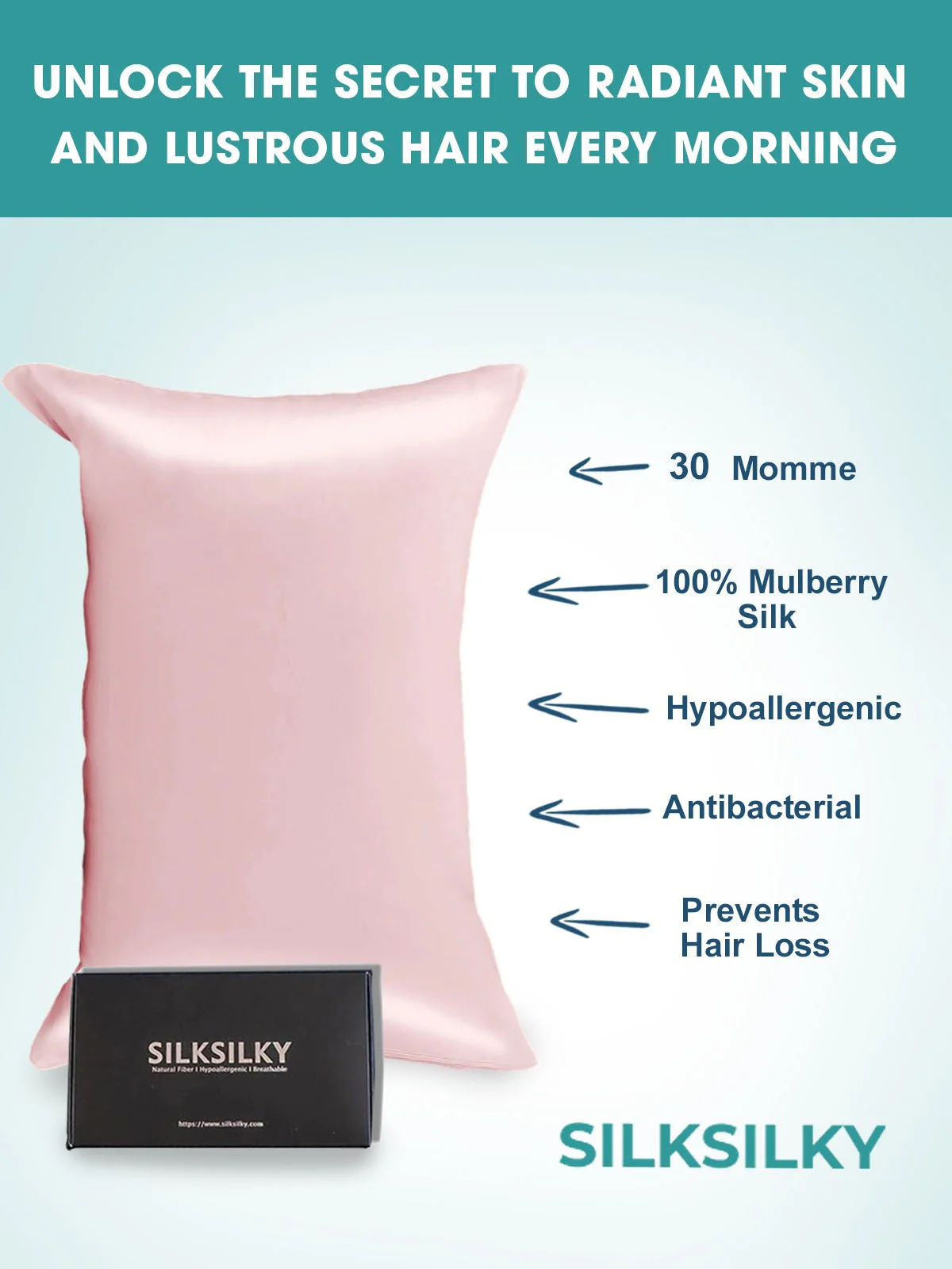 30Momme Luxurious 100% Silk Pillowcase - Envelope - Image 24