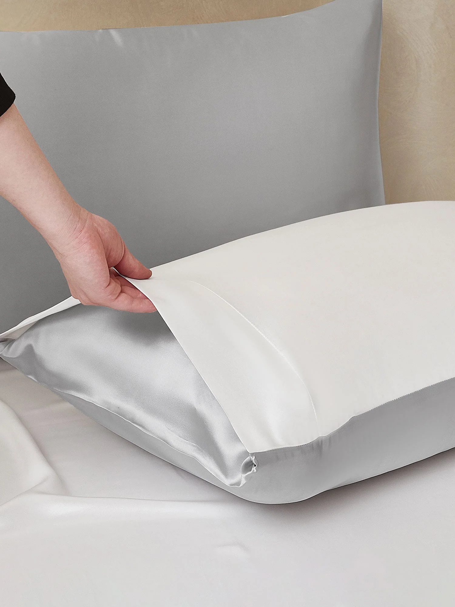 19Momme 4Pcs Silk Set Doona Cover+Fitted Sheet+2x Pillowcases - Image 130