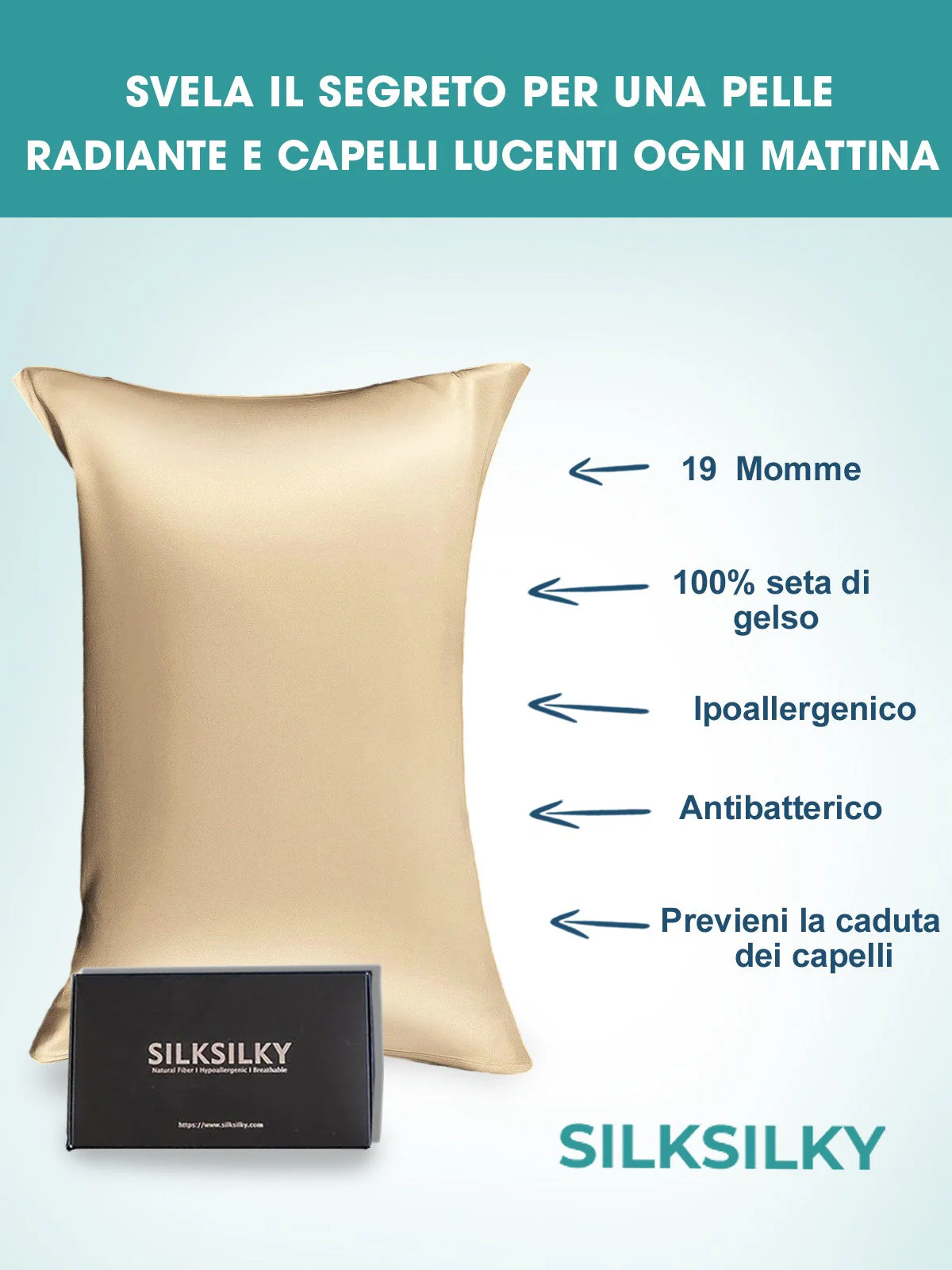 19Momme 100% Mulberry Silk Pillowcase - Envelope Closure - Image 67