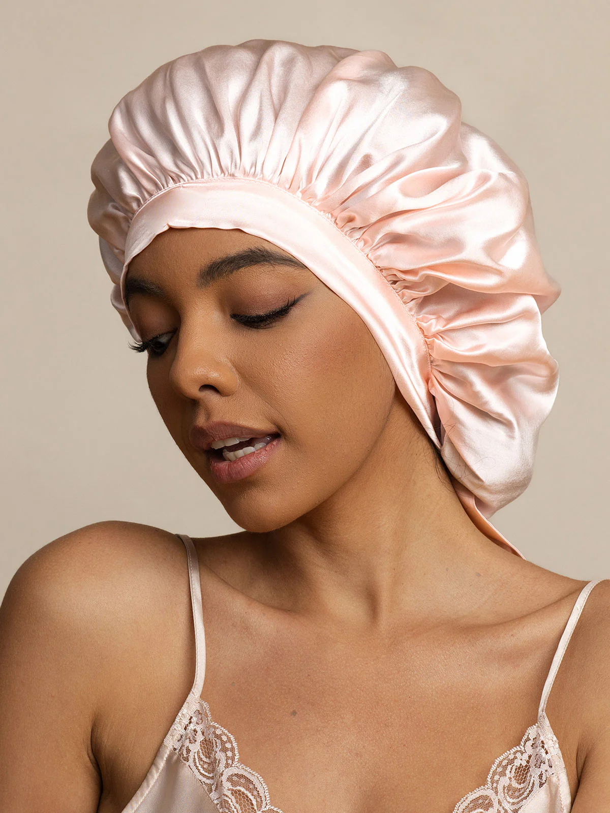 Women's Mulberry Silk Bonnet with Long Ribbons - Image 27