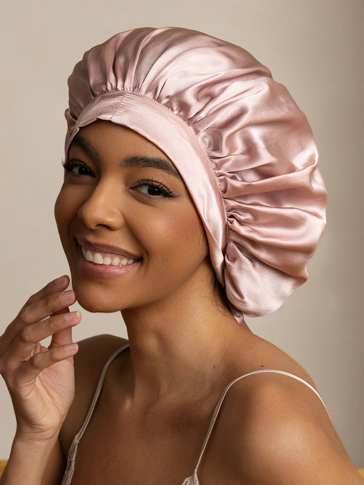 Women's Mulberry Silk Bonnet with Long Ribbons - Image 5